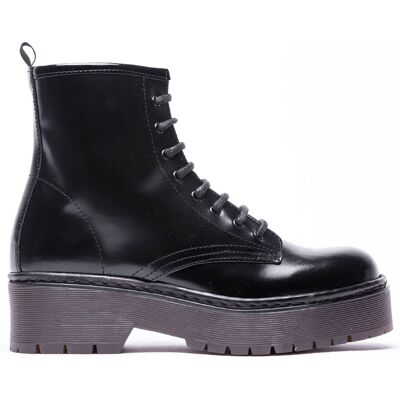 Narf - Boots en Cuir Lolita noires - Talon 5.5 cm 41 - Publicité Narf - Boots en Cuir Lolita noires - Talon 5.5 cm 41 - Publicité