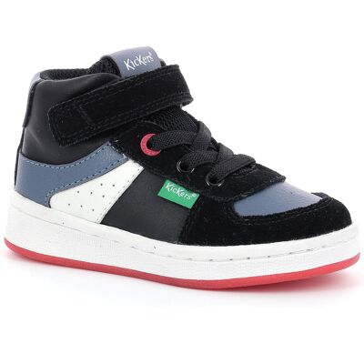 Kickers - Sneakers Bilbon Bb Mid noir/gris/blanc 20 - Publicité Kickers - Sneakers Bilbon Bb Mid noir/gris/blanc 20 - Publicité