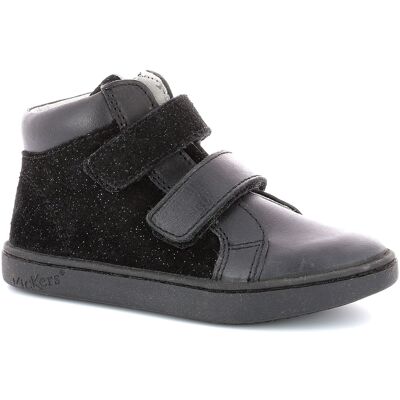 Kickers - Sneakers en Cuir Likro noires 33 - Publicité Kickers - Sneakers en Cuir Likro noires 33 - Publicité