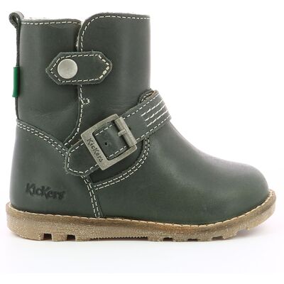 Kickers - Boots fourrées en Cuir Nonoboot kaki 19 - Publicité Kickers - Boots fourrées en Cuir Nonoboot kaki 19 - Publicité
