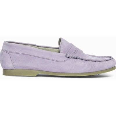 Bocage - Mocassins en Velours de Cuir Lincoln lilas 35 - Publicité Bocage - Mocassins en Velours de Cuir Lincoln lilas 35 - Publicité