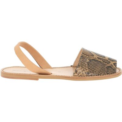 Minorquines - Avarcas en Cuir Neo reptile camel 36 - Publicité Minorquines - Avarcas en Cuir Neo reptile camel 36 - Publicité