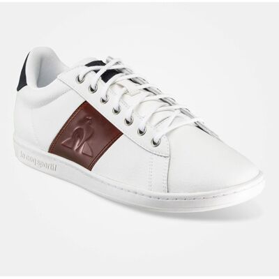 Le Coq Sportif - Baskets en Cuir Mastercourt Classic blanc/marron 40 - Publicité Le Coq Sportif - Baskets en Cuir Mastercourt Classic blanc/marron 40 - Publicité