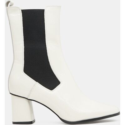 Galeries Lafayette - Chelsea Boots en Cuir verni à tige haute écrues - Talon 7 cm 41 - Publicité Galeries Lafayette - Chelsea Boots en Cuir verni à tige haute écrues - Talon 7 cm 41 - Publicité