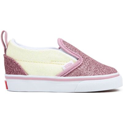 Vans - Slip-on en Cuir & Textile V rose/jaune 21 - Publicité Vans - Slip-on en Cuir & Textile V rose/jaune 21 - Publicité