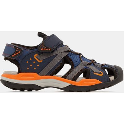 Geox - Sandales de randonnée Borealis bleu/orange 25 - Publicité Geox - Sandales de randonnée Borealis bleu/orange 25 - Publicité