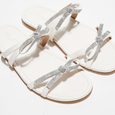 Stuart Weitzman - Mules en Cuir Bow crème 37 - Publicité Stuart Weitzman - Mules en Cuir Bow crème 37 - Publicité