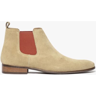 Bocage - Chelsea boots en Velours de Cuir Olympio beiges 40 - Publicité Bocage - Chelsea boots en Velours de Cuir Olympio beiges 40 - Publicité