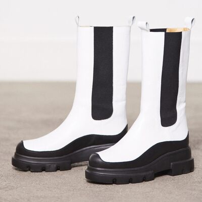 Mellow Yellow - Chelsea boots en Cuir Axel blanches 39 - Publicité Mellow Yellow - Chelsea boots en Cuir Axel blanches 39 - Publicité
