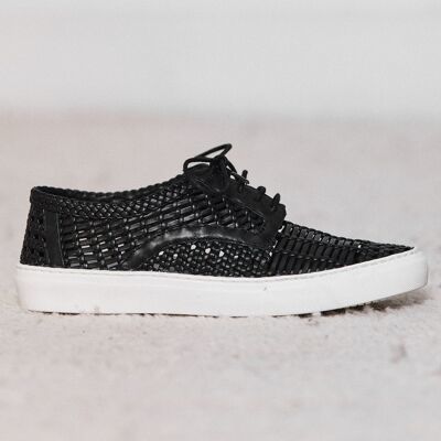 Mellow Yellow - Baskets en Cuir Bea noires 37 - Publicité Mellow Yellow - Baskets en Cuir Bea noires 37 - Publicité