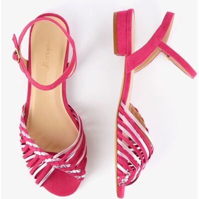 Mellow Yellow - Sandales en Velours de Cuir Hunvite fuschia 36 - Publicité Mellow Yellow - Sandales en Velours de Cuir Hunvite fuschia 36 - Publicité