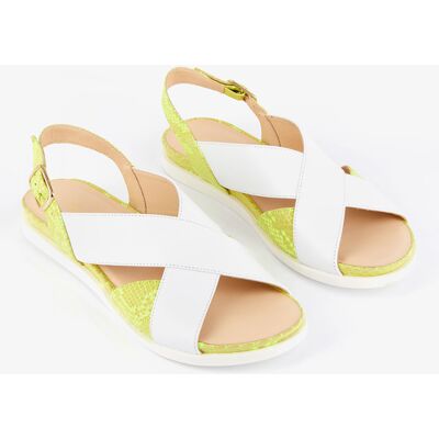 Mellow Yellow - Sandales en Cuir Hooba blanches 36 - Publicité Mellow Yellow - Sandales en Cuir Hooba blanches 36 - Publicité