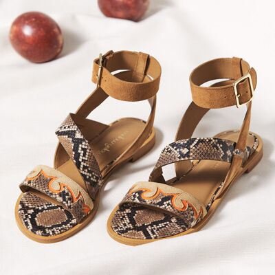 Mellow Yellow - Sandales en Cuir Judith marron 36 - Publicité Mellow Yellow - Sandales en Cuir Judith marron 36 - Publicité