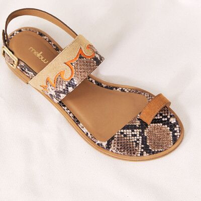 Mellow Yellow - Sandales en Cuir Ellie marron 41 - Publicité Mellow Yellow - Sandales en Cuir Ellie marron 41 - Publicité