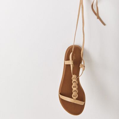 Mellow Yellow - Sandales en Cuir Louise nude 41 - Publicité Mellow Yellow - Sandales en Cuir Louise nude 41 - Publicité