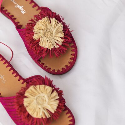 Mellow Yellow - Sandales en Raphia Emma fuchsia 36 - Publicité Mellow Yellow - Sandales en Raphia Emma fuchsia 36 - Publicité