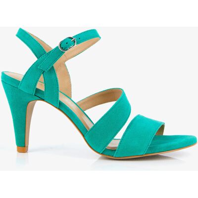 Mellow Yellow - Sandales en Velours de Cuir Hedanci vertes - Talon 7.5 cm 36 - Publicité Mellow Yellow - Sandales en Velours de Cuir Hedanci vertes - Talon 7.5 cm 36 - Publicité