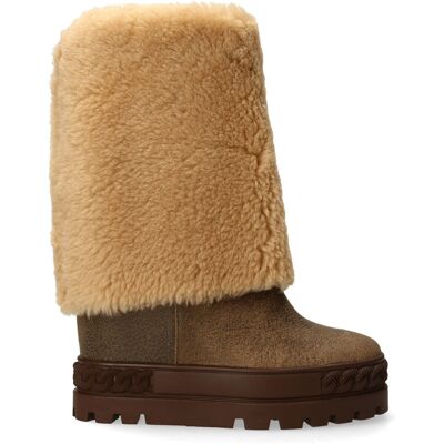 Casadei - Boots en Cuir Guetre marron - Talon 8 cm 39 - Publicité Casadei - Boots en Cuir Guetre marron - Talon 8 cm 39 - Publicité