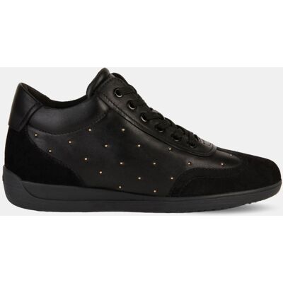 Geox - Baskets en Cuir & Velours de Cuir Myria noires 36 - Publicité Geox - Baskets en Cuir & Velours de Cuir Myria noires 36 - Publicité