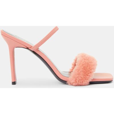 By Far - Mules en Cuir Ada roses - Talon 10,5 cm 41 - Publicité By Far - Mules en Cuir Ada roses - Talon 10,5 cm 41 - Publicité