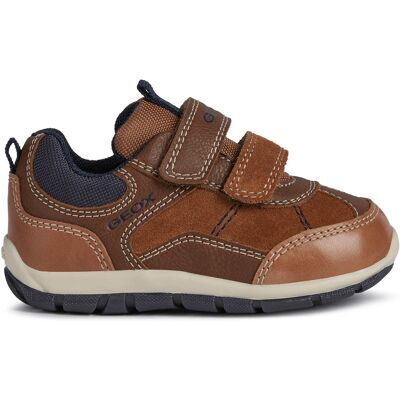 Geox - Baskets Shaax marron/marine 23 - Publicité Geox - Baskets Shaax marron/marine 23 - Publicité