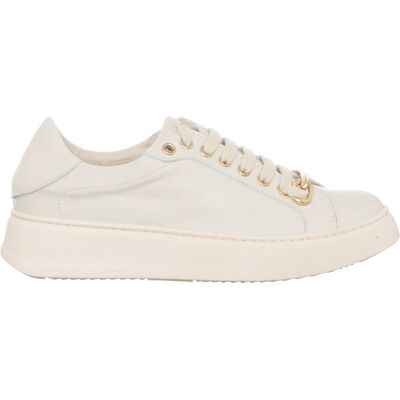 Loretta Pettinari - Sneakers en Cuir Grega écrues 40 - Publicité Loretta Pettinari - Sneakers en Cuir Grega écrues 40 - Publicité