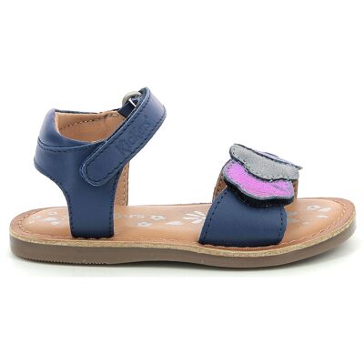 Kickers - Sandales en Cuir Dyastar bleu foncé métallisé 24 - Publicité Kickers - Sandales en Cuir Dyastar bleu foncé métallisé 24 - Publicité
