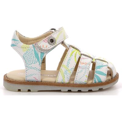 Kickers - Sandales en Cuir Nonosti blanc/sunshine 27 - Publicité Kickers - Sandales en Cuir Nonosti blanc/sunshine 27 - Publicité