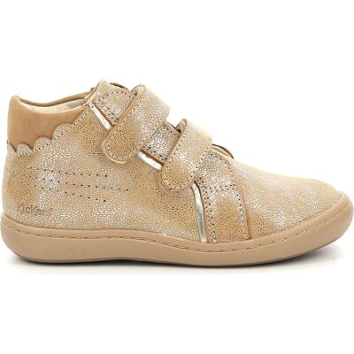Kickers - Bottillons en Cuir Kickmary beige métallisé 34 - Publicité Kickers - Bottillons en Cuir Kickmary beige métallisé 34 - Publicité
