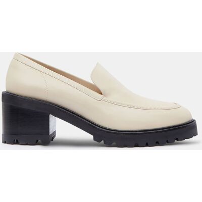 Flattered - Mocassins en Cuir Chunky écrus - Talon 7 cm 41 - Publicité Flattered - Mocassins en Cuir Chunky écrus - Talon 7 cm 41 - Publicité