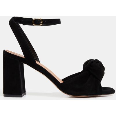 Galeries Lafayette - Sandales à talon en Velours de Cuir noires - Talon 8.5 cm 37 - Publicité Galeries Lafayette - Sandales à talon en Velours de Cuir noires - Talon 8.5 cm 37 - Publicité