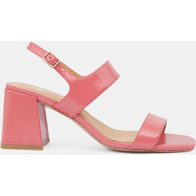 Galeries Lafayette - Sandales en Cuir rose bonbon - Talon 7 cm 41 - Publicité Galeries Lafayette - Sandales en Cuir rose bonbon - Talon 7 cm 41 - Publicité