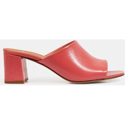Galeries Lafayette - Mules à talon en Cuir rose bonbon - Talon 6 cm 36 - Publicité Galeries Lafayette - Mules à talon en Cuir rose bonbon - Talon 6 cm 36 - Publicité