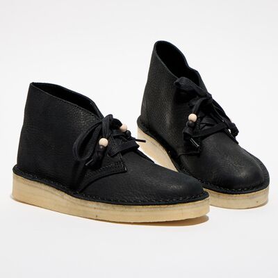 Clarks - Desert boots en Velours de Cuir Coal noires 41,5 - Publicité Clarks - Desert boots en Velours de Cuir Coal noires 41,5 - Publicité