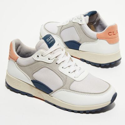 Clae - Baskets vegan Joshua blanc/orange/gris 36 - Publicité Clae - Baskets vegan Joshua blanc/orange/gris 36 - Publicité