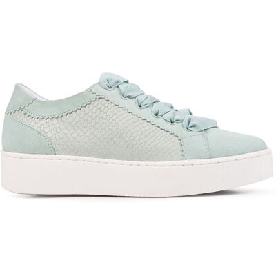 Geox - Sneakers en cuir suédé Skyely vert clair 35 - Publicité Geox - Sneakers en cuir suédé Skyely vert clair 35 - Publicité