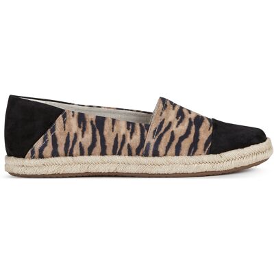 Geox - Espadrilles en Velours de Cuir Modesty noir/biscuit 36 - Publicité Geox - Espadrilles en Velours de Cuir Modesty noir/biscuit 36 - Publicité