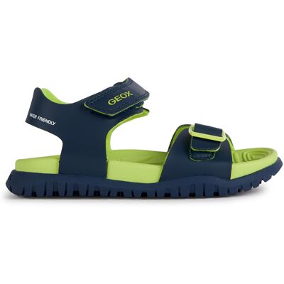 Geox - Sandales Fusbetto bleu marine/citron 24 - Publicité Geox - Sandales Fusbetto bleu marine/citron 24 - Publicité