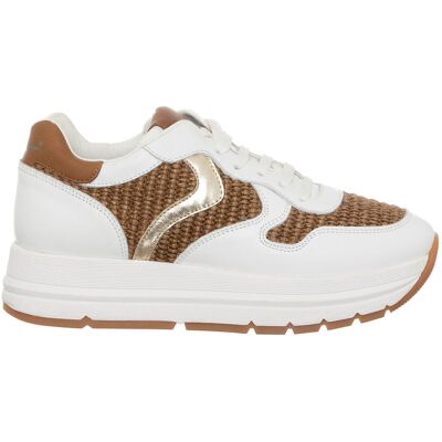 Voile Blanche - Sneakers en Cuir Maran blanc/marron 38 - Publicité Voile Blanche - Sneakers en Cuir Maran blanc/marron 38 - Publicité