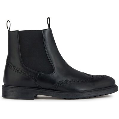 Geox - Chelsea boots en Cuir Tiberio noires 40 - Publicité Geox - Chelsea boots en Cuir Tiberio noires 40 - Publicité