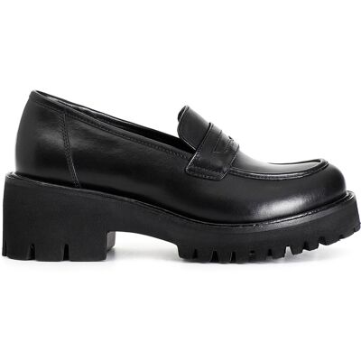 CafèNoir - Mocassins en Cuir Assia noirs 39 - Publicité CafèNoir - Mocassins en Cuir Assia noirs 39 - Publicité