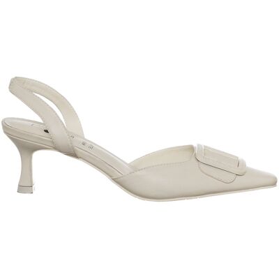 Tua By Braccialini - Slingbacks Lucia crème - Talon 6 cm 35 - Publicité Tua By Braccialini - Slingbacks Lucia crème - Talon 6 cm 35 - Publicité
