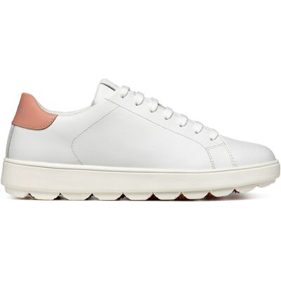 Geox - Baskets en Cuir Spherica blanc/naturel foncé 40 - Publicité Geox - Baskets en Cuir Spherica blanc/naturel foncé 40 - Publicité