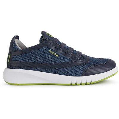 Geox - Baskets Aeranter bleu marine/citron 34 - Publicité Geox - Baskets Aeranter bleu marine/citron 34 - Publicité