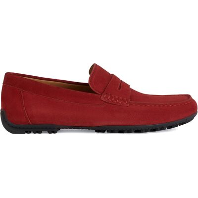 Geox - Mocassins en Velours de Cuir Kosmopolis rouge foncé 41 - Publicité Geox - Mocassins en Velours de Cuir Kosmopolis rouge foncé 41 - Publicité