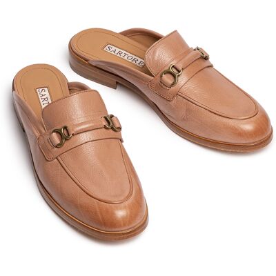 Sartore - Mules mocassins Beige clair 38 - Publicité Sartore - Mules mocassins Beige clair 38 - Publicité