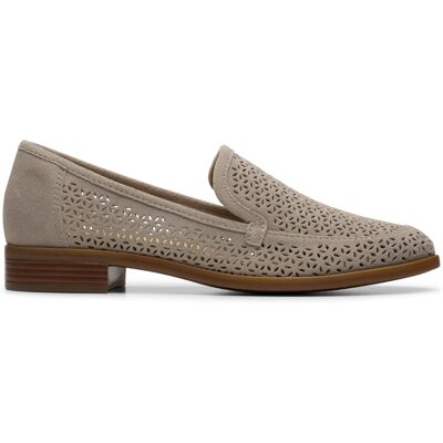 Clarks - Chaussures Trish Cove en daim gris pierre 41 - Publicité Clarks - Chaussures Trish Cove en daim gris pierre 41 - Publicité