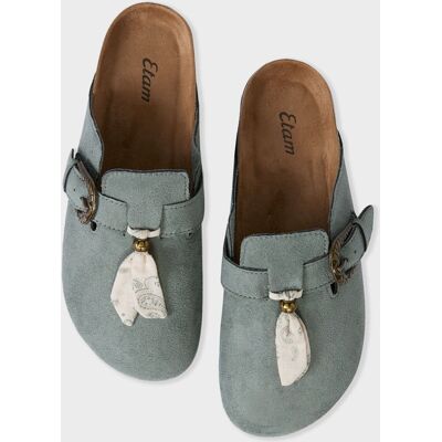 Etam - Mules Buck bleu gris T.40/41 - Publicité Etam - Mules Buck bleu gris T.40/41 - Publicité
