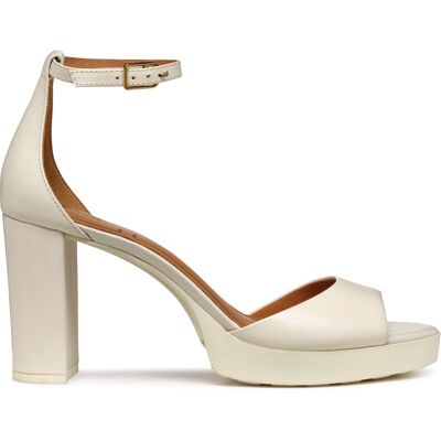 Geox - Sandales en cuir Walk Pleasure 85S blanc cassé 36 - Publicité Geox - Sandales en cuir Walk Pleasure 85S blanc cassé 36 - Publicité