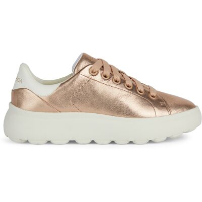 Geox - Sneakers en cuir Spherica Ec4.1 or rose / blanc optique 37 - Publicité Geox - Sneakers en cuir Spherica Ec4.1 or rose / blanc optique 37 - Publicité